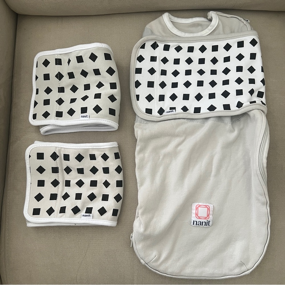 Like New: Nanit Breathing Wear Starter Pack – Swaddle & 2 Breathing Bands | 0-3M